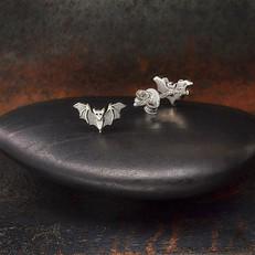 Zilveren oorbellen vleermuis (gedetailleerd) via Fairy Positron