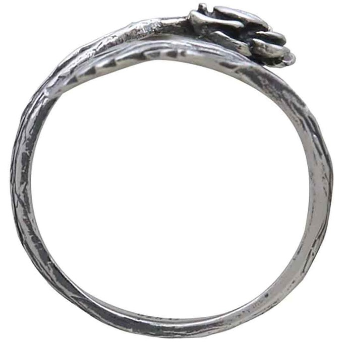 Zilveren ring roos from Fairy Positron