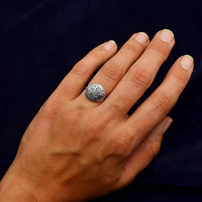 Zilveren ring maan from Fairy Positron