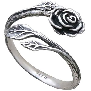 Zilveren ring roos from Fairy Positron