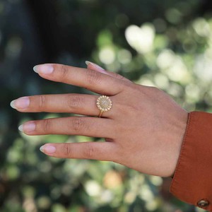 Bronzen ring zonnebloem from Fairy Positron