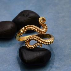 Bronzen ring octopusarmen via Fairy Positron