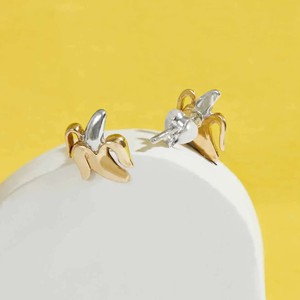 Zilveren/bronzen studs banaan from Fairy Positron