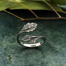 Zilveren ring bladeren via Fairy Positron