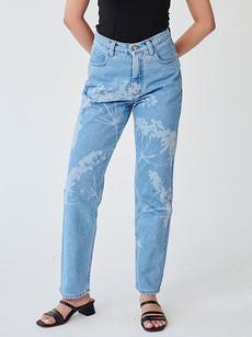 High Waisted Organic & Recycled Laser Dandelion Jeans via Fanfare Label