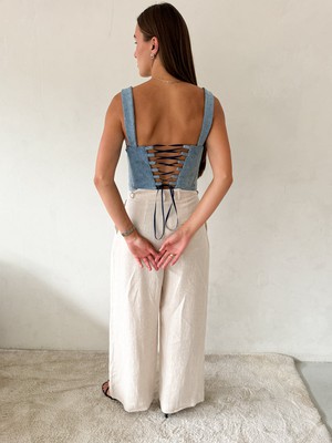 Upcycled Denim Deconstructed Corset from Fanfare Label