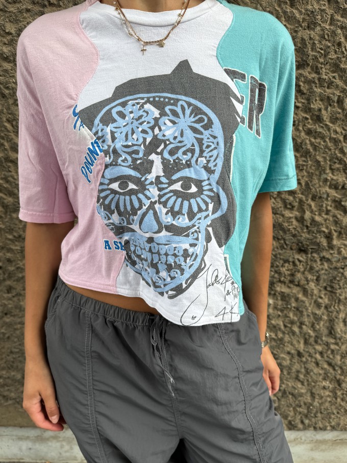 Amber Vintage Spliced Crop Top size 8/10 from Fanfare Label Amber Vintage Spliced Crop Top size 8/10 from Fanfare Label