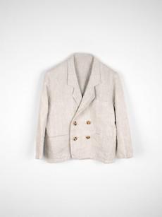 Ethically Made Beige Linen Suit Plain van Fanfare Label
