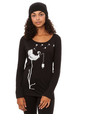 Dandelion Longsleeve black from FellHerz T-Shirts - bio, fair & vegan