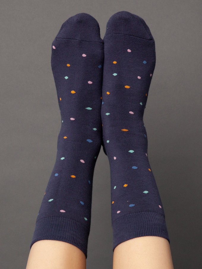 Pack of 3 warm cuddly socks with organic cotton confetti thundercloud from FellHerz T-Shirts - bio, fair & vegan