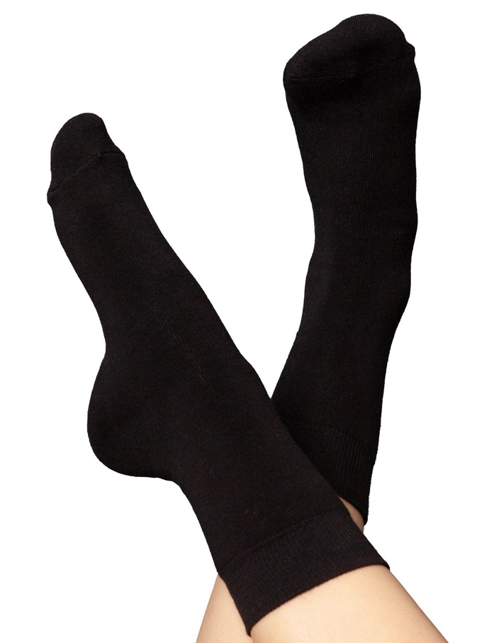Warm, cuddly socks with organic cotton, black from FellHerz T-Shirts - bio, fair & vegan