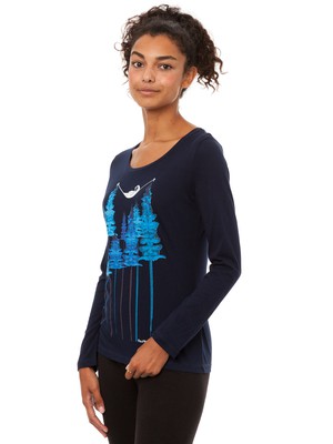 Wood long sleeve navy from FellHerz T-Shirts - bio, fair & vegan