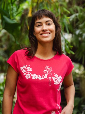 Catlove Cap Sleeve fuchsia from FellHerz T-Shirts - bio, fair & vegan