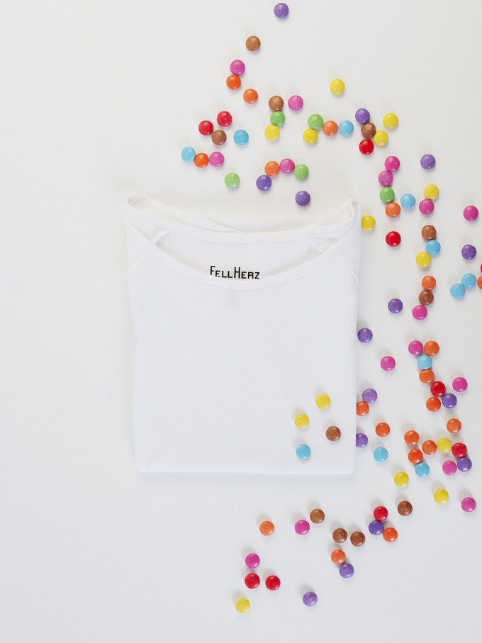 Cap sleeve white from FellHerz T-Shirts - bio, fair & vegan