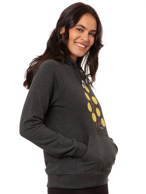 Just relax Hoodie dark heather grey from FellHerz T-Shirts - bio, fair & vegan