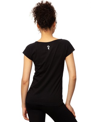 Sporty Girl Cap Sleeve black from FellHerz T-Shirts - bio, fair & vegan