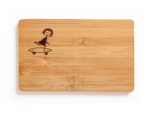 Breakfast Board Skating Girl Bamboo from FellHerz T-Shirts - bio, fair & vegan