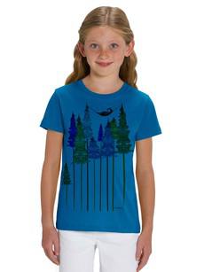 Wood Girl Kids T-Shirt azure via FellHerz T-Shirts - bio, fair & vegan
