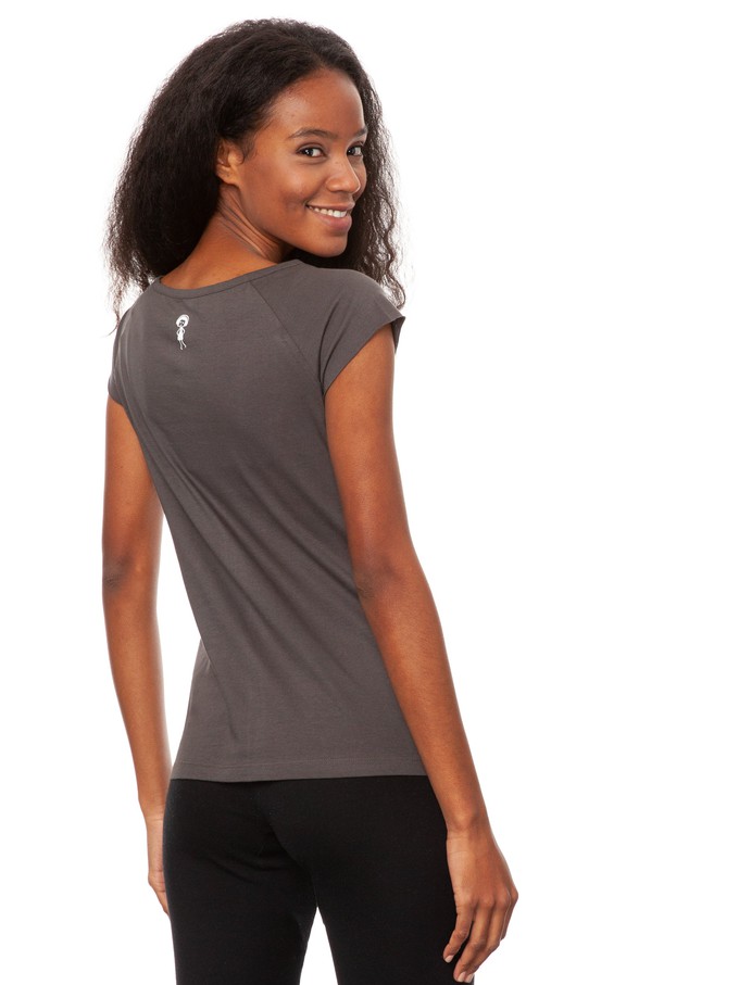 Rainbow girl cap sleeve dark grey from FellHerz T-Shirts - bio, fair & vegan