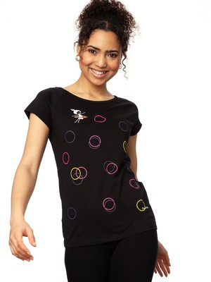 Sporty Girl Cap Sleeve black from FellHerz T-Shirts - bio, fair & vegan