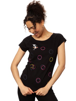 Sporty Girl Cap Sleeve black from FellHerz T-Shirts - bio, fair & vegan