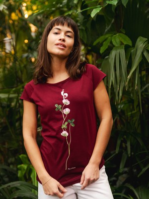 Lucky Clover Cap Sleeve ruby from FellHerz T-Shirts - bio, fair & vegan