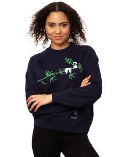 Sloth Raglan Sweater navy via FellHerz T-Shirts - bio, fair & vegan