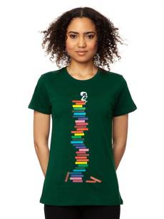 Books T-Shirt bottle green van FellHerz T-Shirts - bio, fair & vegan