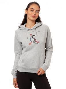 Möwen-Liebe Hoodie heather grey via FellHerz T-Shirts - bio, fair & vegan