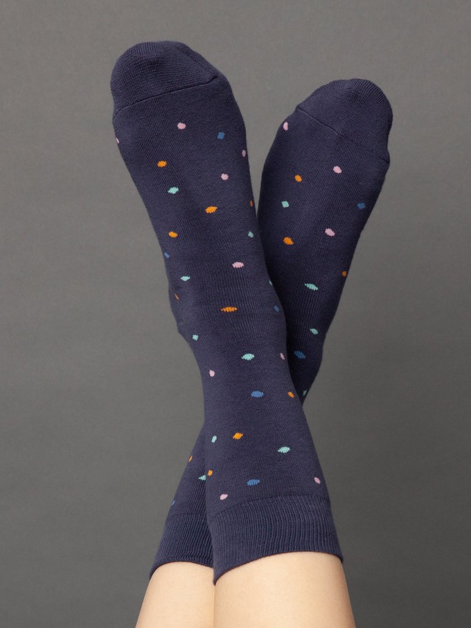 Warm cuddly socks with organic cotton confetti thundercloud from FellHerz T-Shirts - bio, fair & vegan