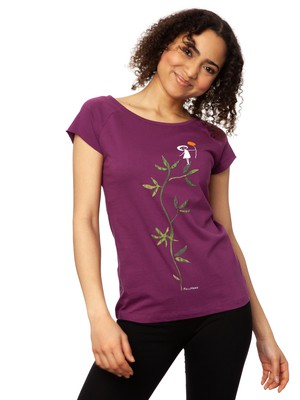 Branchmaiden Cap Sleeve berry from FellHerz T-Shirts - bio, fair & vegan