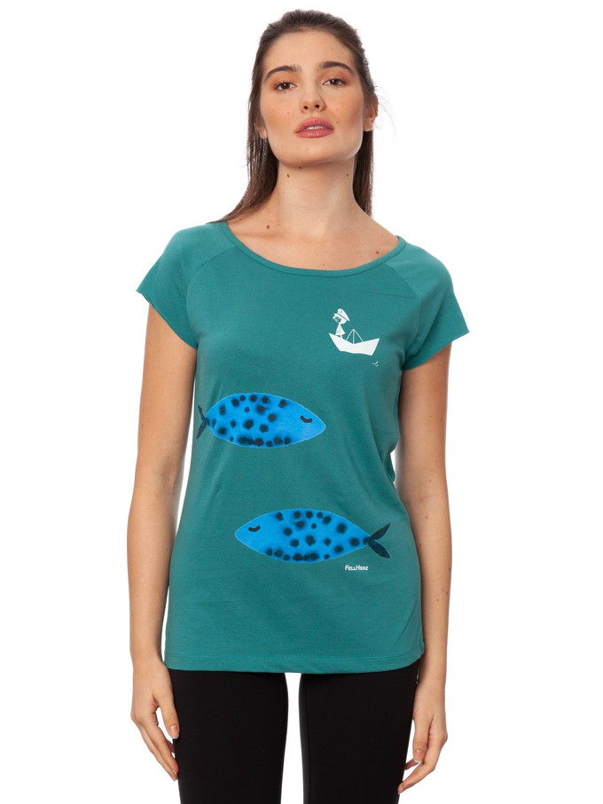 La Capitana Cap Sleeve young green from FellHerz T-Shirts - bio, fair & vegan