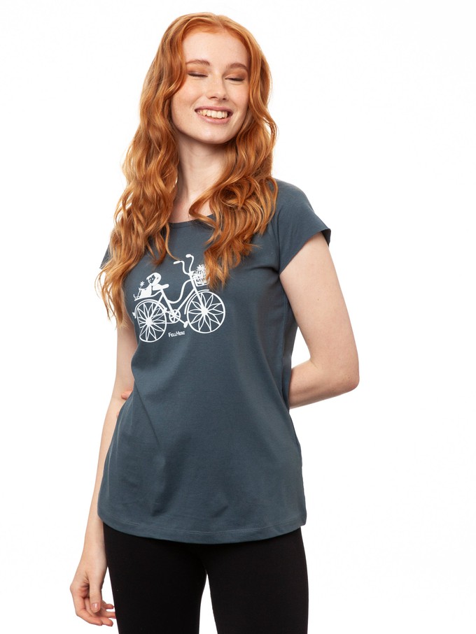 Fahrrad-Mädchen Cap Sleeve thundercloud from FellHerz T-Shirts - bio, fair & vegan