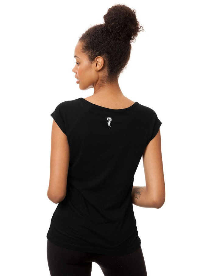 Books Girl Cap Sleeve black from FellHerz T-Shirts - bio, fair & vegan