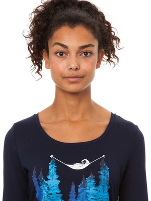 Wood long sleeve navy from FellHerz T-Shirts - bio, fair & vegan