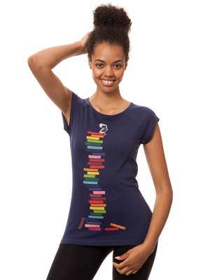 Books Girl Cap Sleeve midnight from FellHerz T-Shirts - bio, fair & vegan