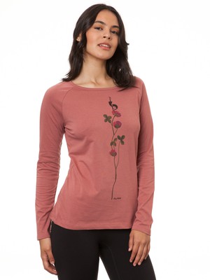 Raglan Longsleeve Glücksklee canyan rose from FellHerz T-Shirts - bio, fair & vegan