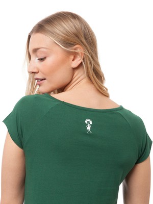 Möwenflug Cap Sleeve scarab green from FellHerz T-Shirts - bio, fair & vegan