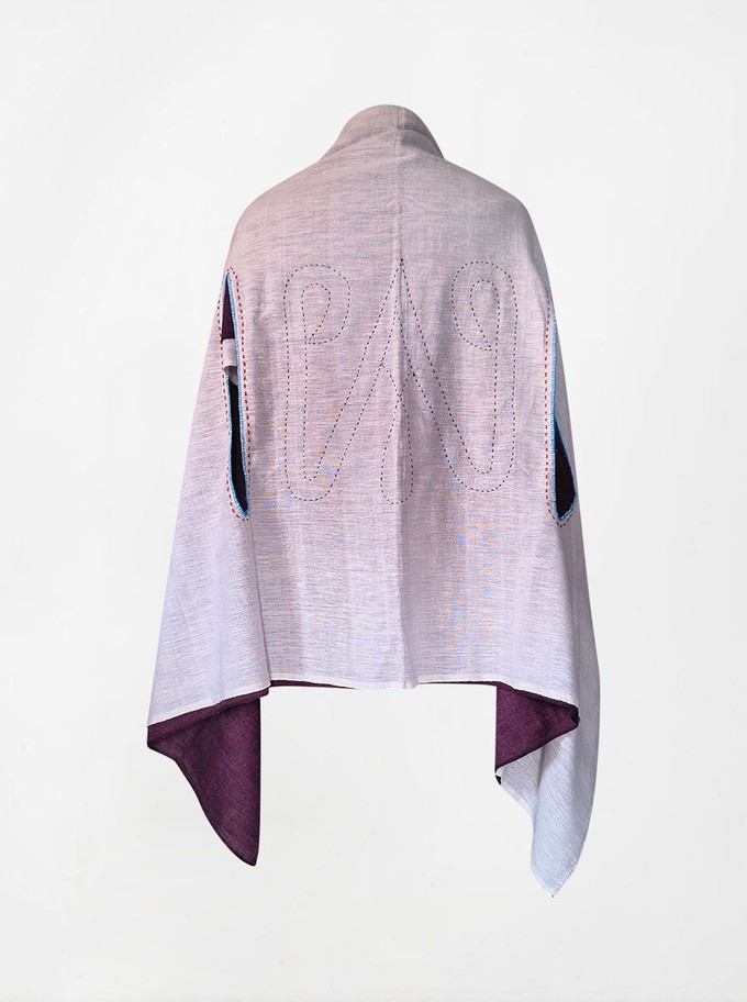 cape infinity duo kala organic cotton purple and mauve (double layer) from Fifth Origins