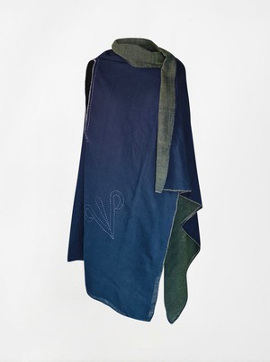 cape infinity duo kala organic cotton blue gold (double layer) from Fifth Origins