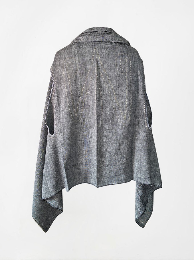 cape infinity duo kala organic cotton charcoal (single layer) from Fifth Origins