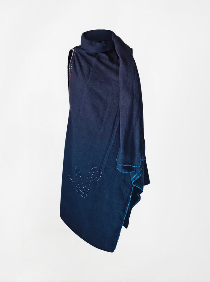 cape infinity duo kala organic cotton blue (double layer) from Fifth Origins