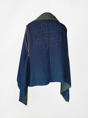 cape infinity duo kala organic cotton blue gold (double layer) from Fifth Origins