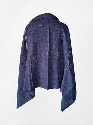 cape infinity duo kala organic cotton blue (single layer) from Fifth Origins