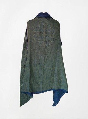 cape infinity duo kala organic cotton blue gold (double layer) from Fifth Origins