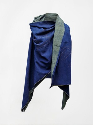 cape infinity duo kala organic cotton blue green from Fifth Origins