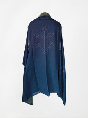 cape infinity duo kala organic cotton blue gold (double layer) from Fifth Origins