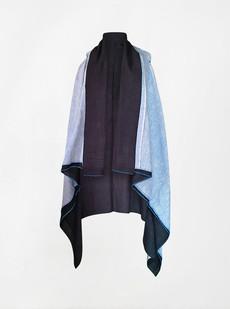 cape infinity duo kala organic cotton sky blue and black (double layer) via Fifth Origins