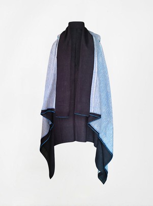 cape infinity duo kala organic cotton sky blue and black (double layer) from Fifth Origins