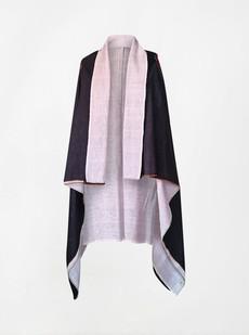 cape infinity duo kala organic cotton black and mauve (double layer) via Fifth Origins